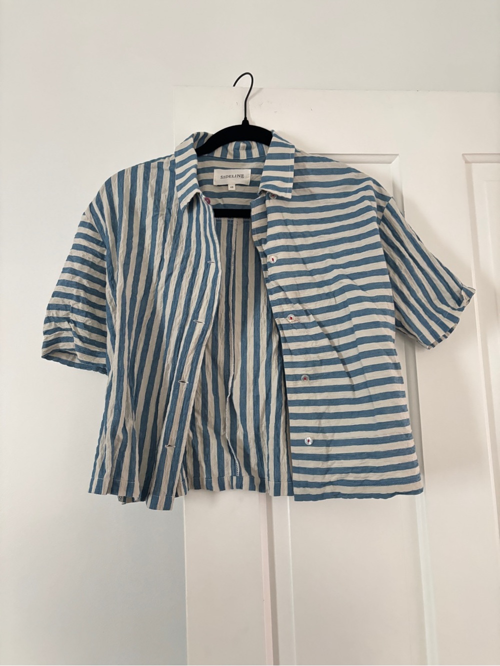 Sideline Stella Shirt in Blue Stripe, XS